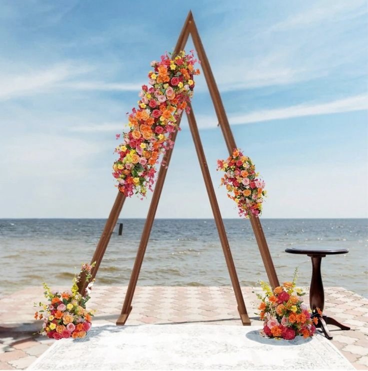 Artificial Wedding Floral Set Silk Ceremony Decoration with Vibrant Roses, Peonies, and Seasonal Accents