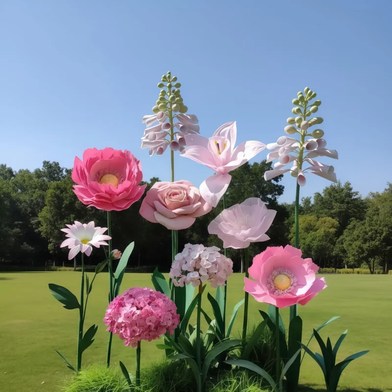 Oversized Sculptural Flower Stands for Garden and Event Decor