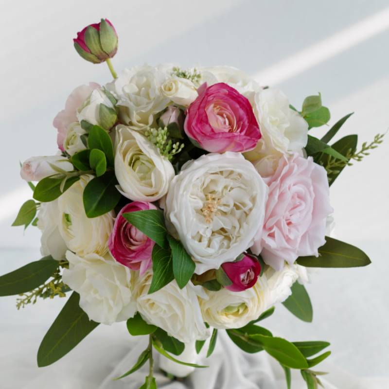 Pastel Wedding Flowers Multi-Color and Ranunculus Arrangement