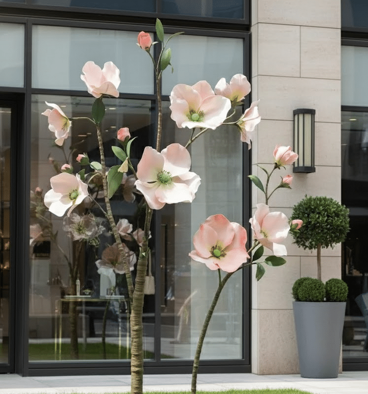 Whimsical Giant EVA Floral Display Oversized Freestanding Flower Art for Events & Visual Merchandising